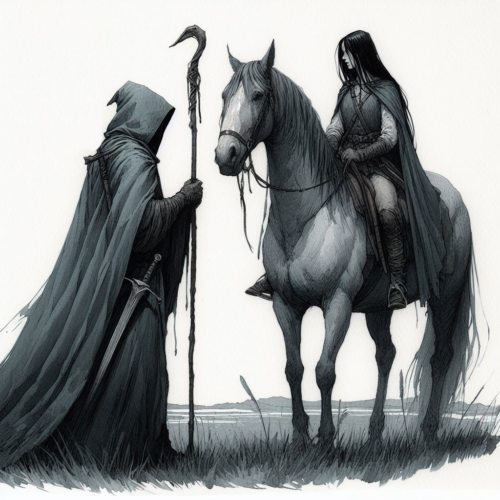 Caerthemon meets the lady on horseback.